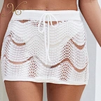 women crochet mini skirt